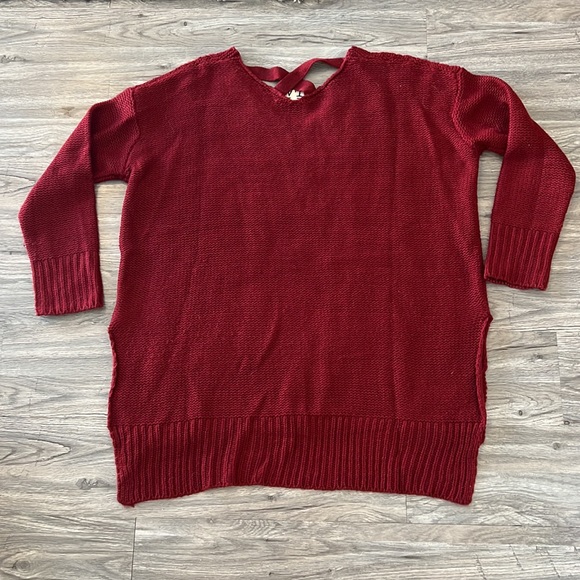 PPLA INDIGO SWEATER IN BURGUNDY size Small - Picture 4 of 7